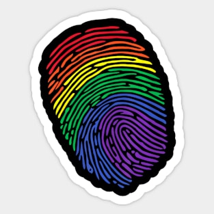 Lgbt Flag Fingerprint Proud  Lgbt Pride Sticker